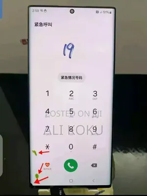 Samsung S22 Ultra Screen. With Green Dot
