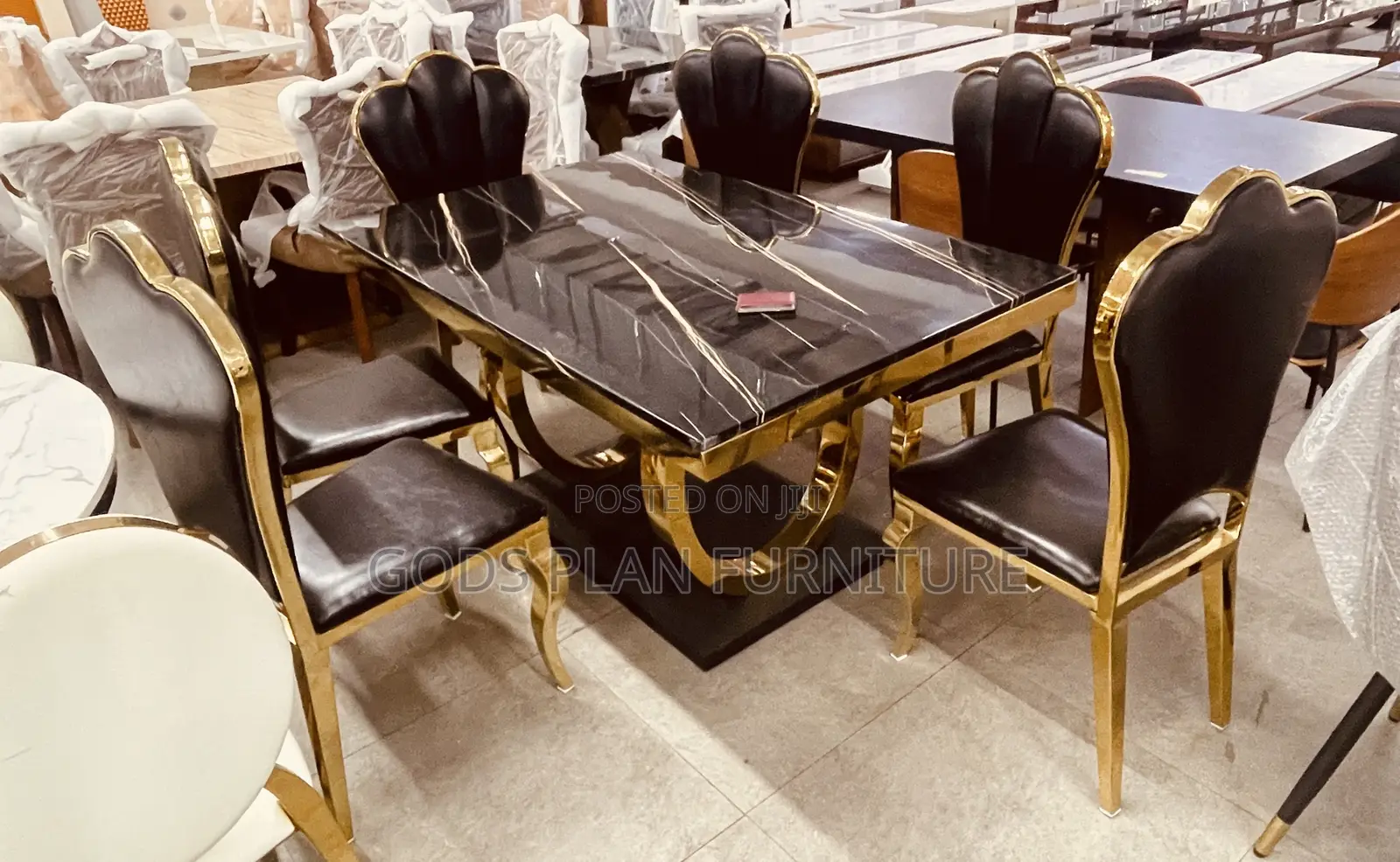 6 Seater Marble Dining Table