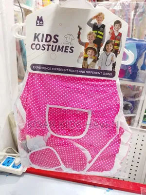 Kids Apron With Cap, Mitten, Small Napkin 2 to 6years