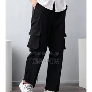 Summer Thin Overalls / Elastic Waist Men's Casual Pants