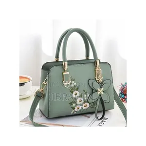Women’S Embroidered Pu Leather Handbag