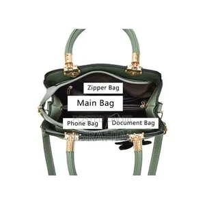Women’S Embroidered Pu Leather Handbag