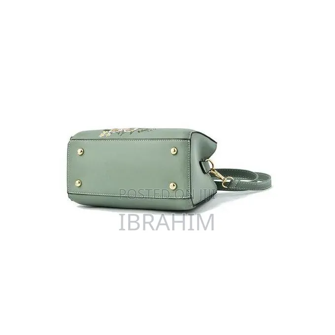Women’S Embroidered Pu Leather Handbag