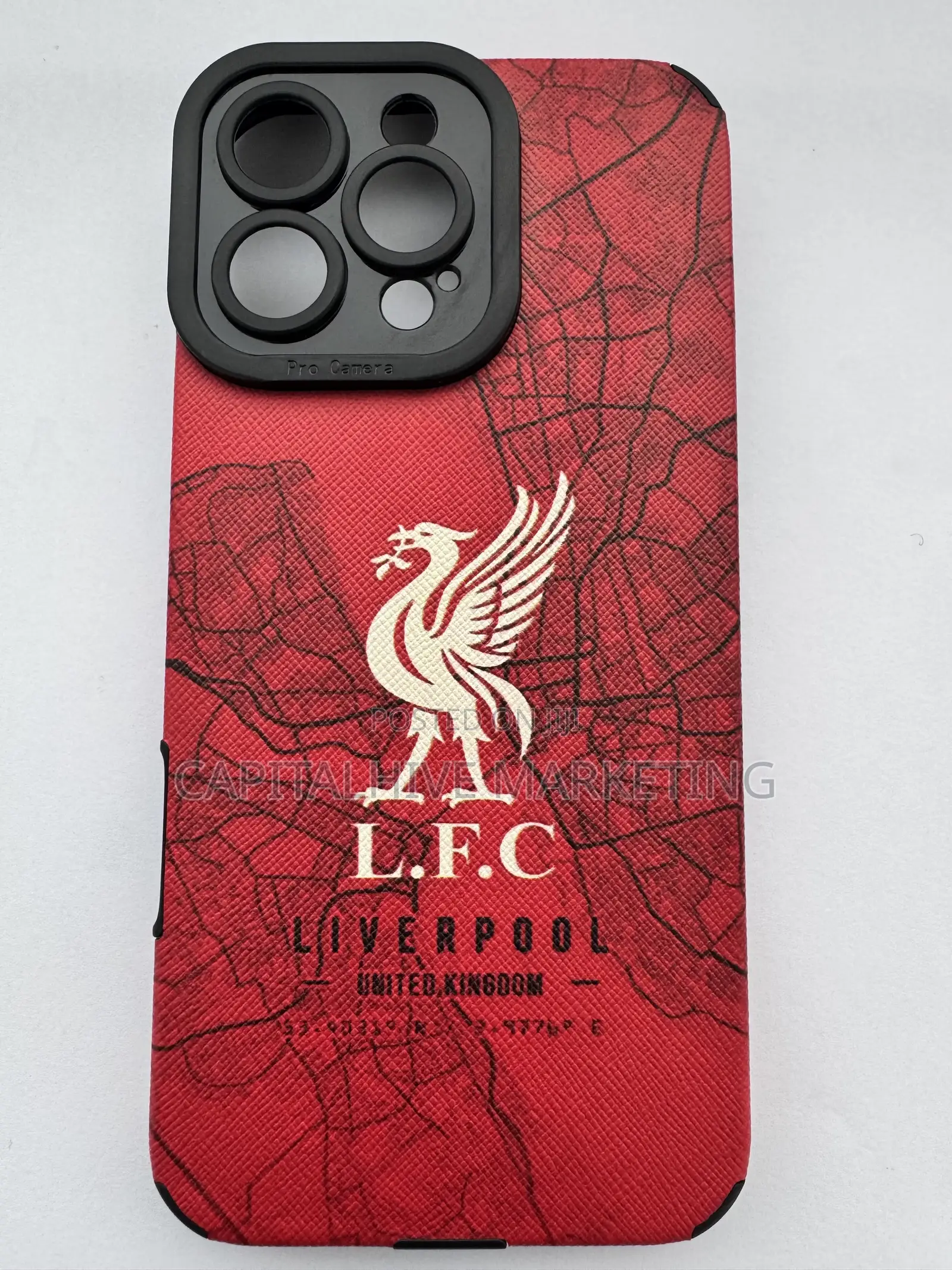 Liverpool Fc Red Leather Phone Case With Camera Guard