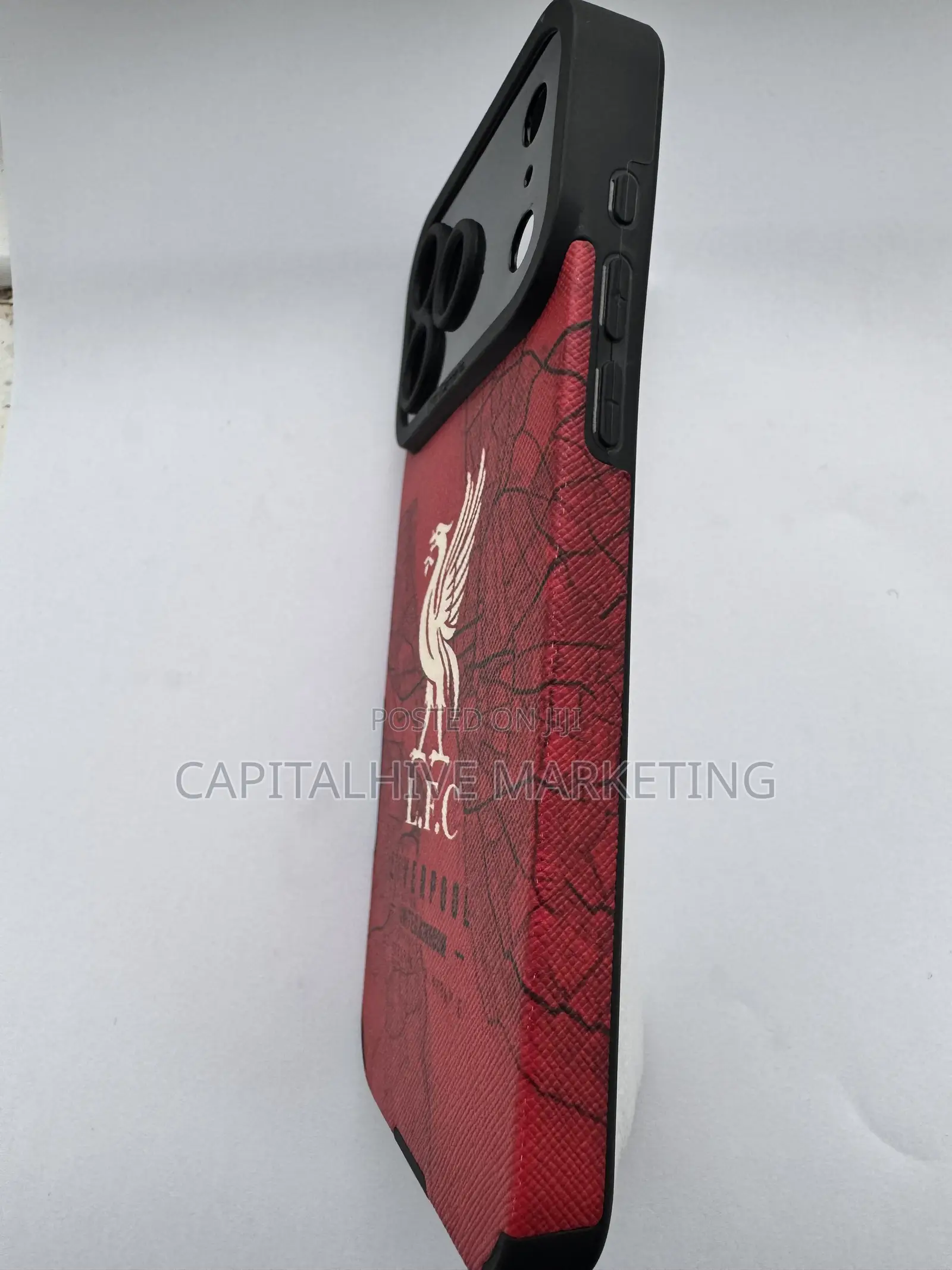 Liverpool Fc Red Leather Phone Case With Camera Guard