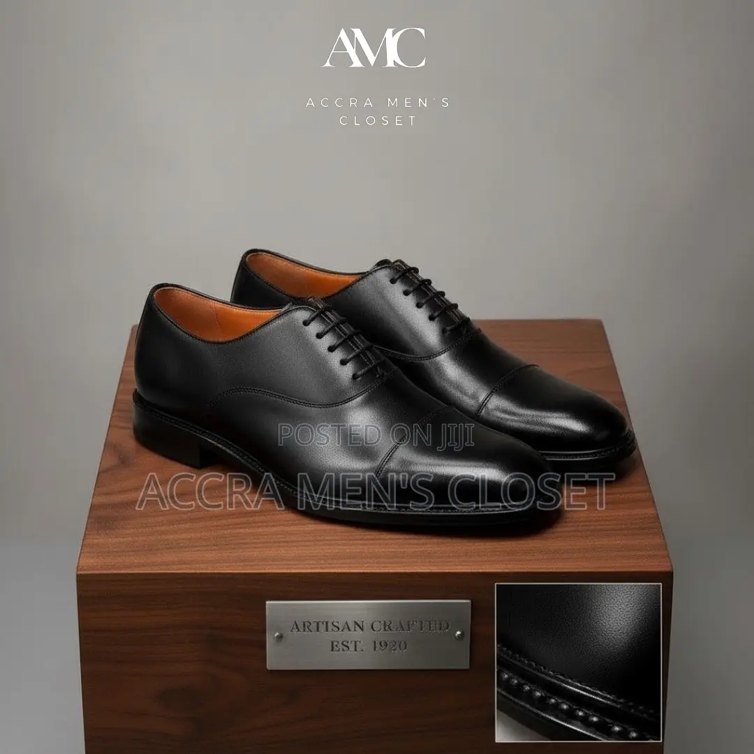 Men's Leather Dress Shoes – Oxford Loafer Formal Shoes in Black