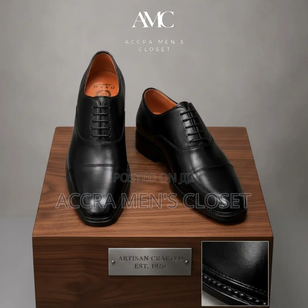 Men's Leather Dress Shoes – Oxford Loafer Formal Shoes in Black