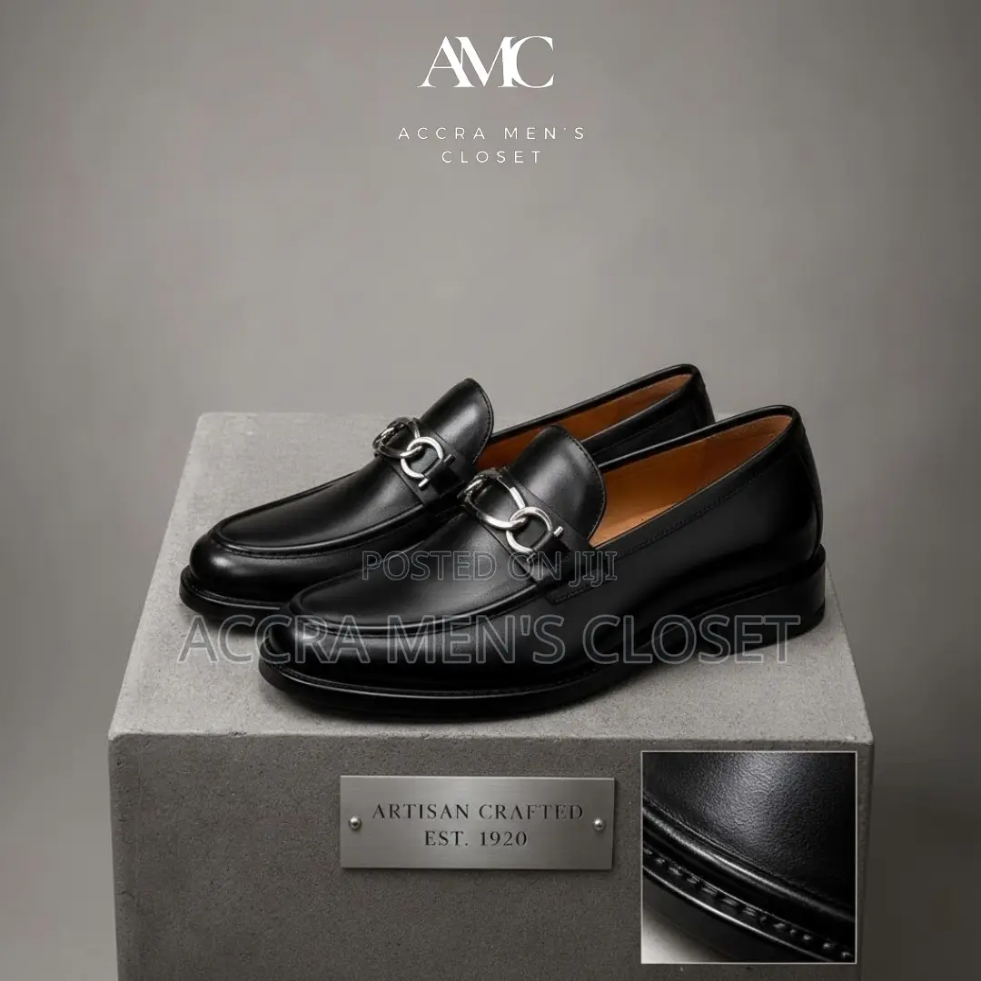 Men's Leather Dress Shoes – Oxford Loafer Formal Shoes in Black