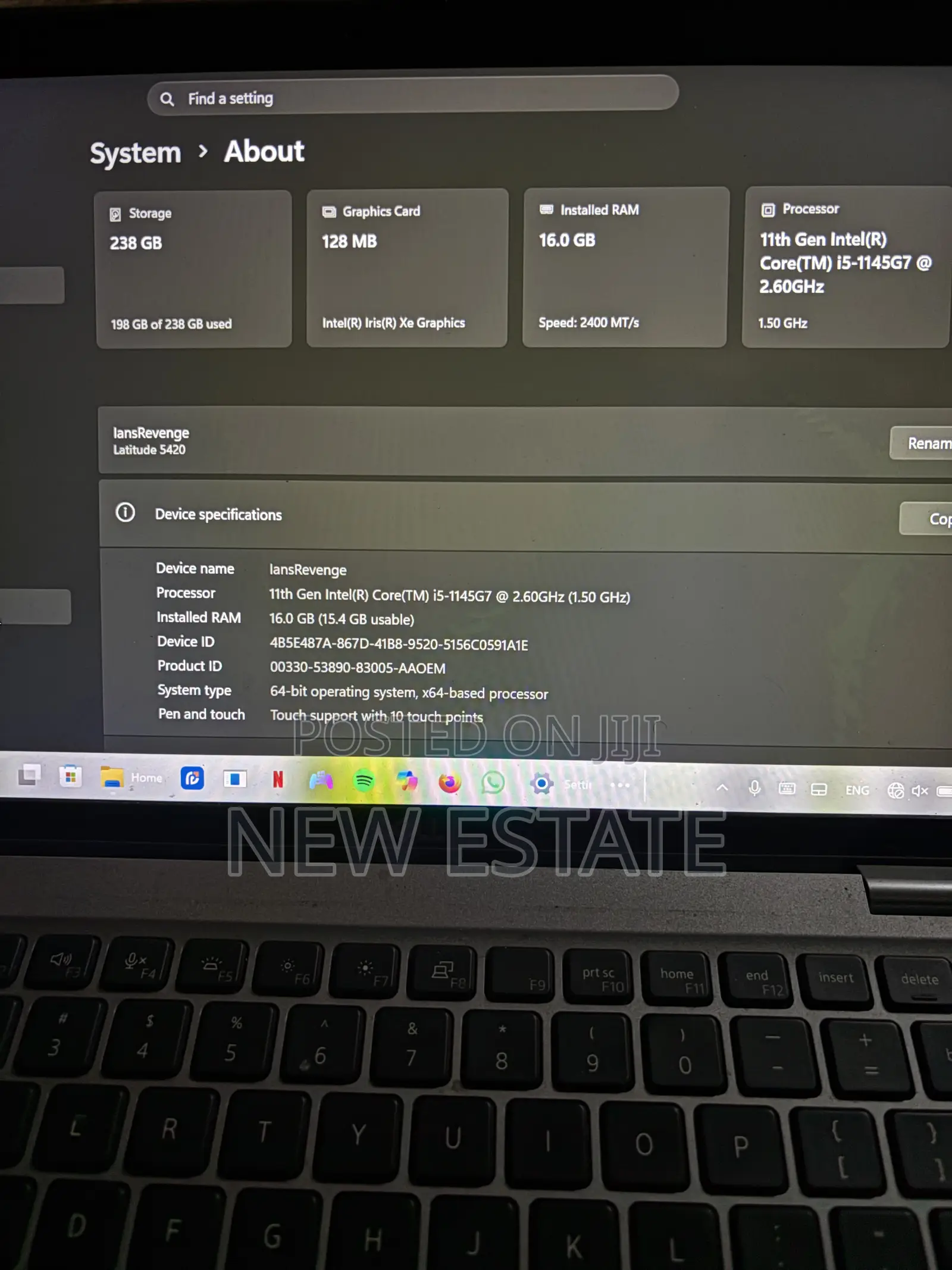 Laptop Dell Latitude 5420 16GB Intel Core i5 SSD 256GB