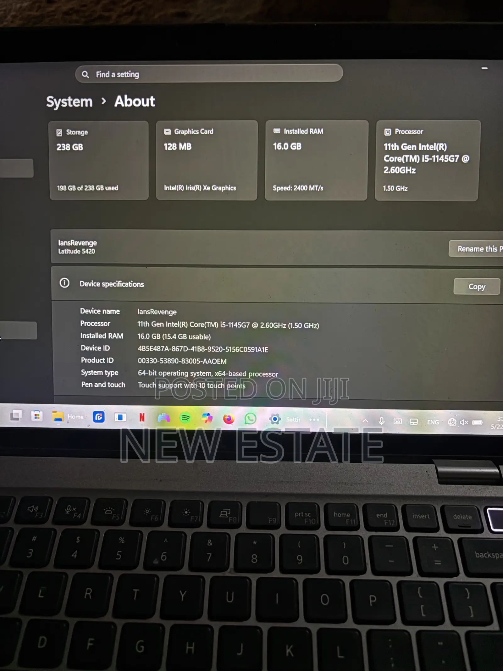 Laptop Dell Latitude 5420 16GB Intel Core i5 SSD 256GB