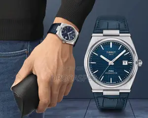 Tissot PRX Powermatic 80 Blue Dial Leather Strap Watch T137.407.160410