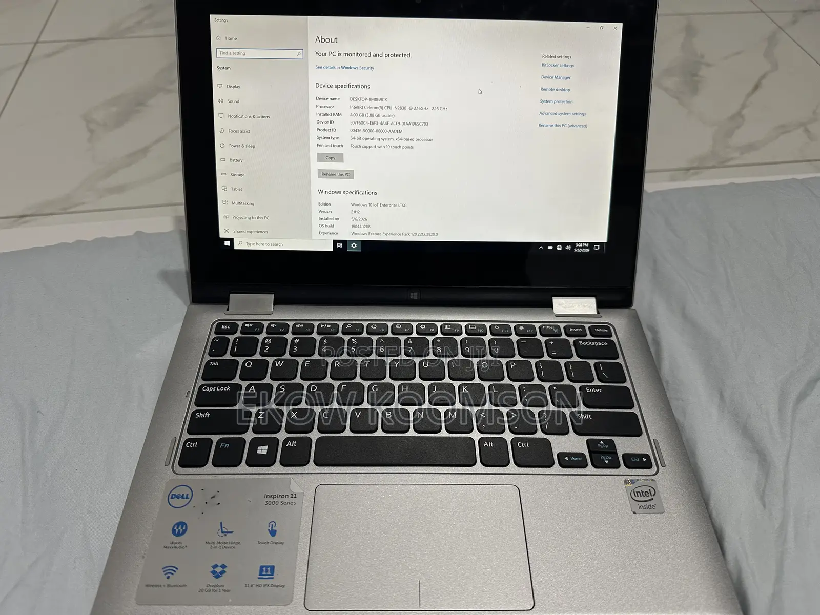 Laptop Dell 4GB Intel HDD 500GB