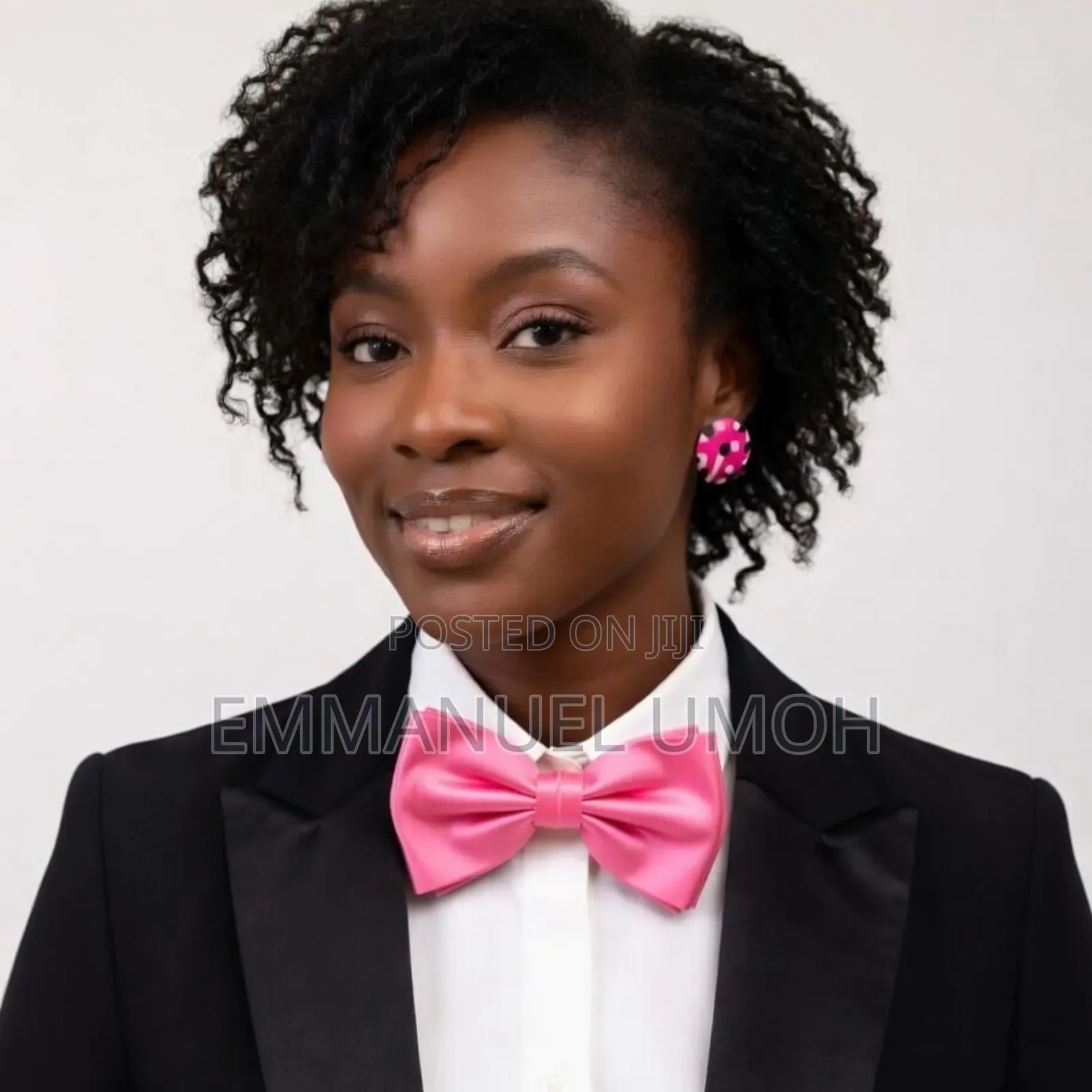 Classic Ladies Bow Ties With Matching Earrings