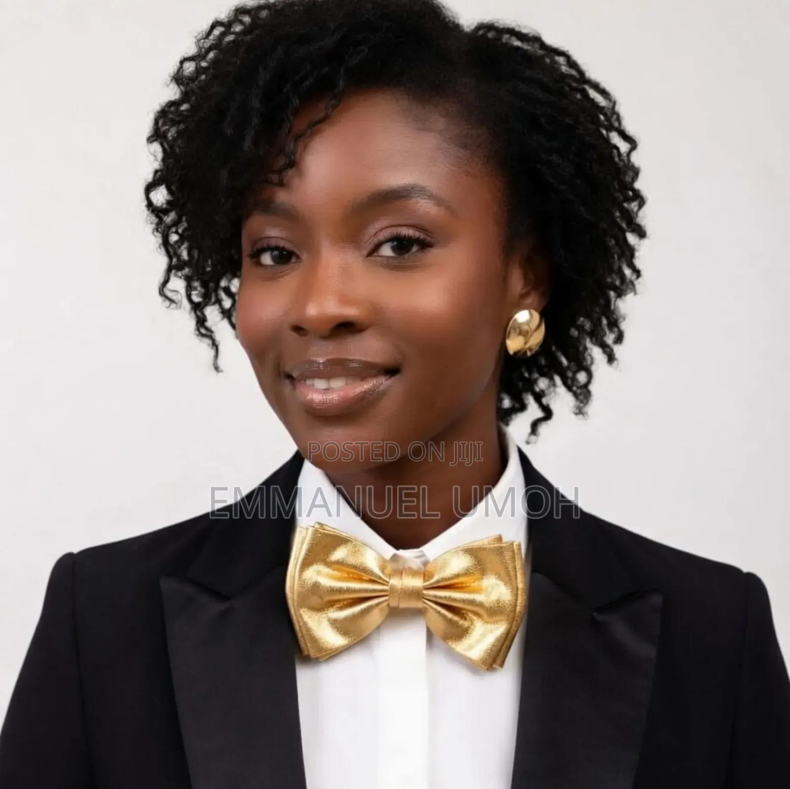 Classic Ladies Bow Ties With Matching Earrings