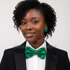 Classic Ladies Bow Ties With Matching Earrings
