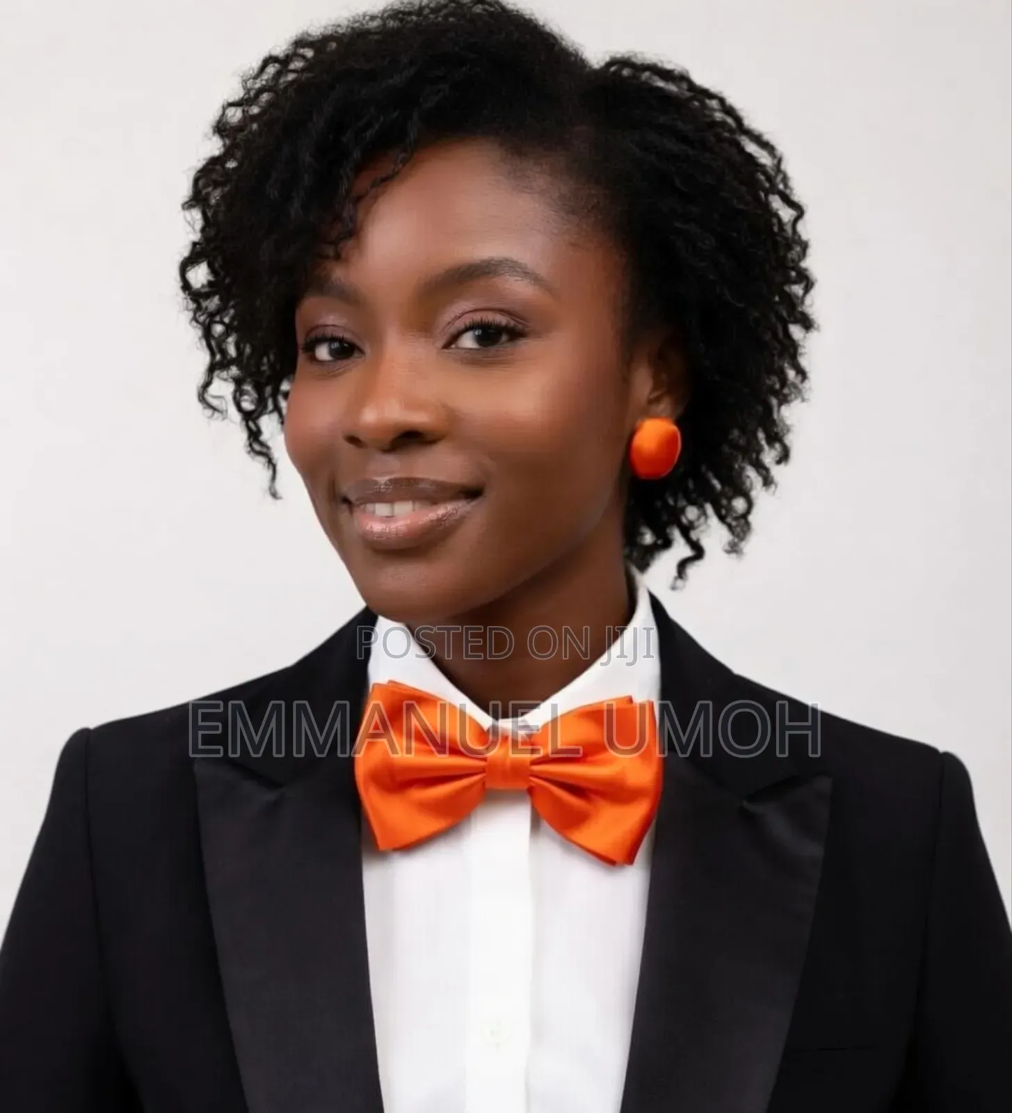 Classic Ladies Bow Ties With Matching Earrings