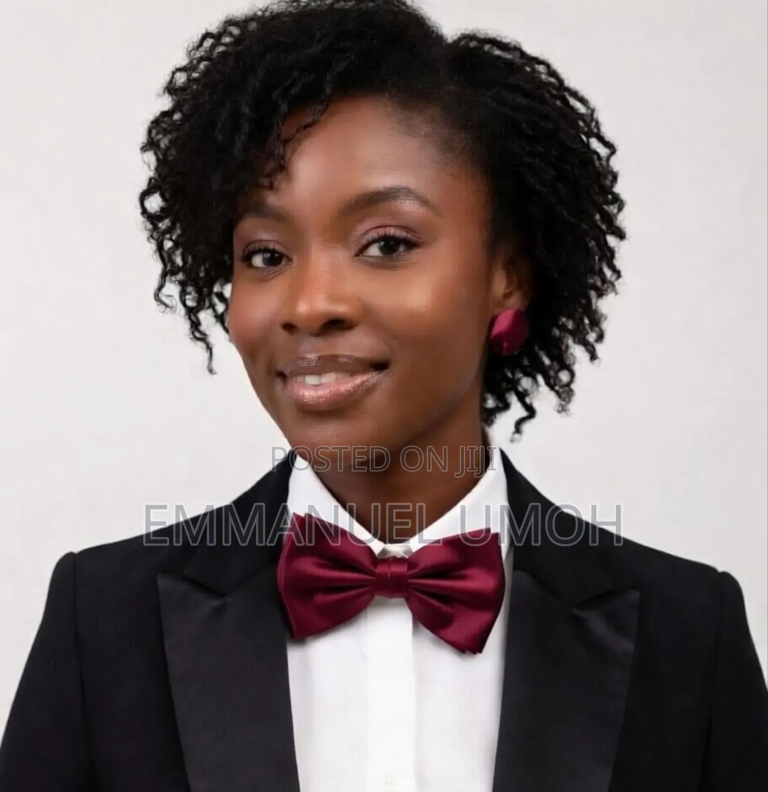 Classic Ladies Bow Ties With Matching Earrings