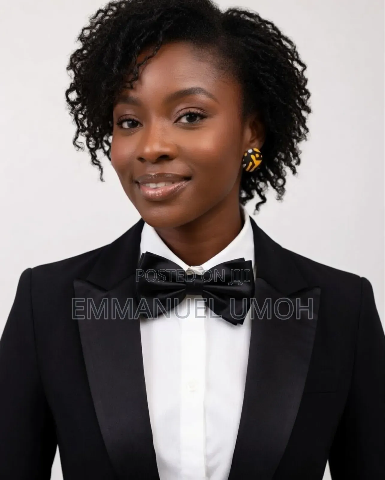 Classic Ladies Bow Ties With Matching Earrings