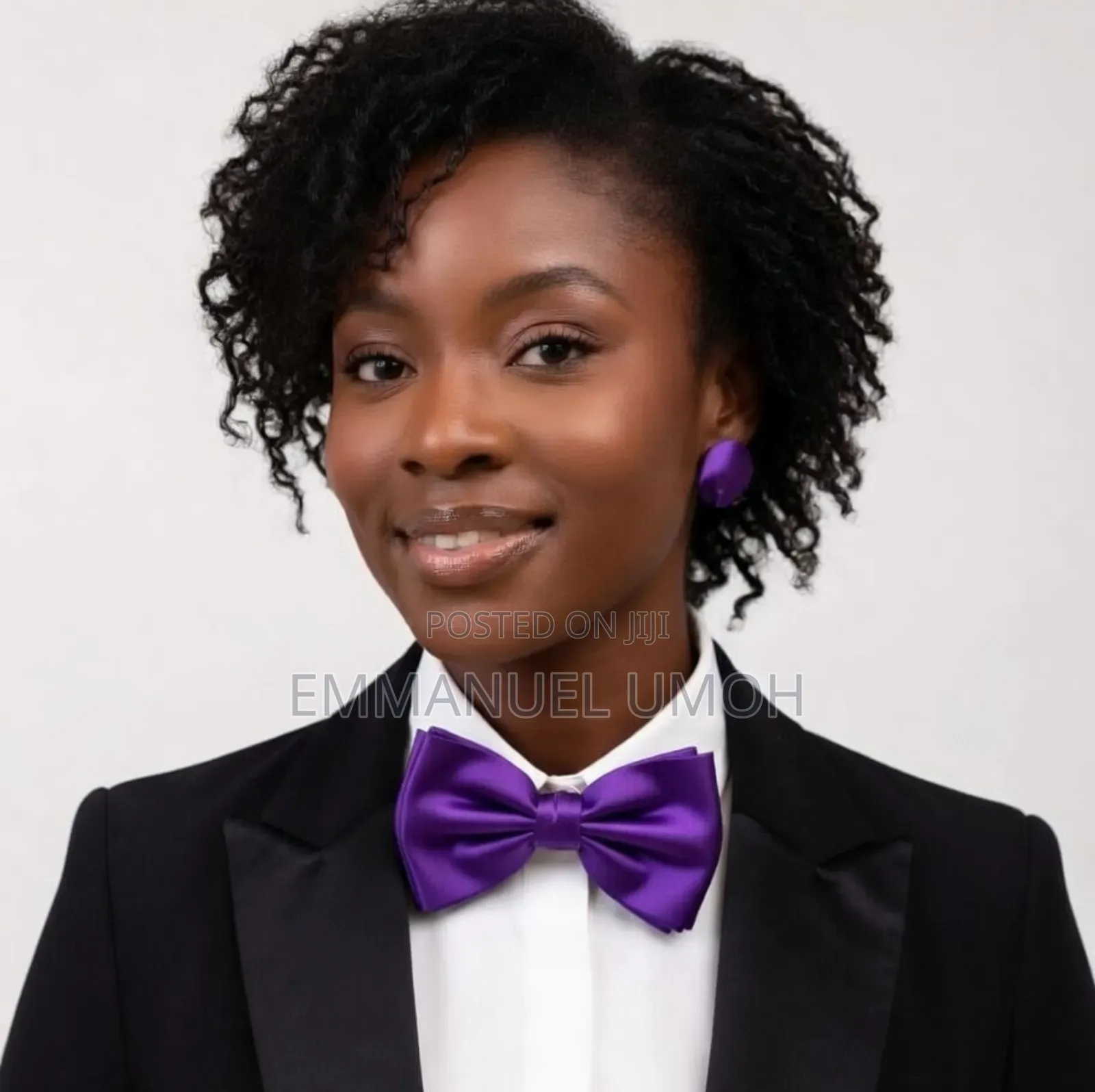 Classic Ladies Bow Ties With Matching Earrings