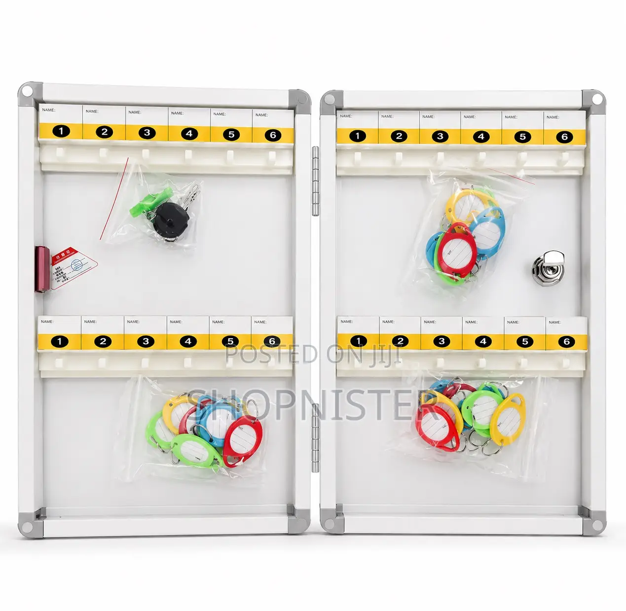 24-Key Secure Wall Mounted Key Cabinet Organizer