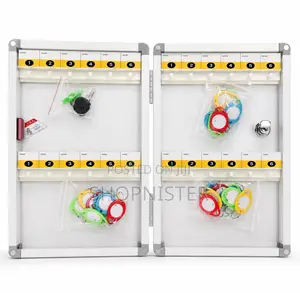 24-Key Secure Wall Mounted Key Cabinet Organizer