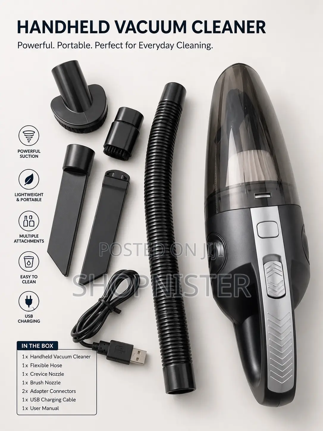 Powerful Portable Handheld Vacuum Cleaner – Clean Anywhere Anytime!