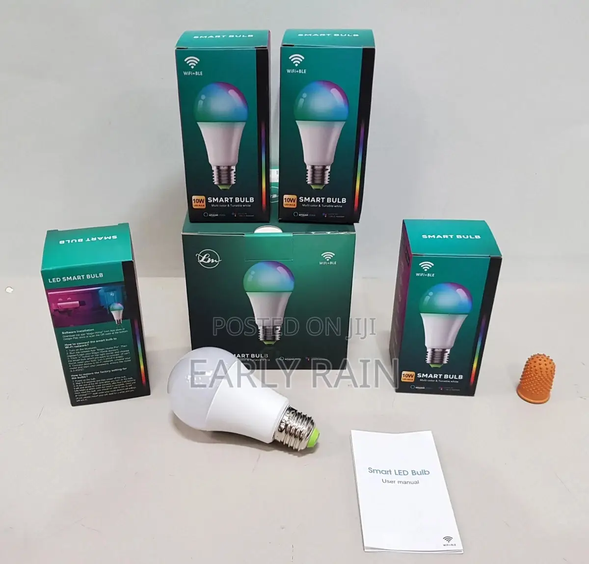 Smart Bluetooth and Wi-Fi Bulbs + Free B22 to E27 Screw Base