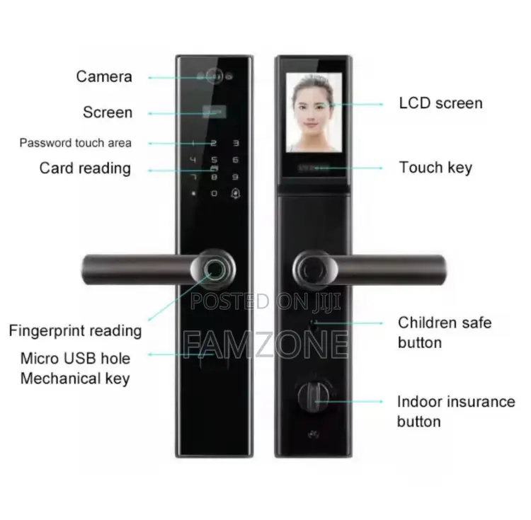 Smart Fingerprint Camera Door Lock