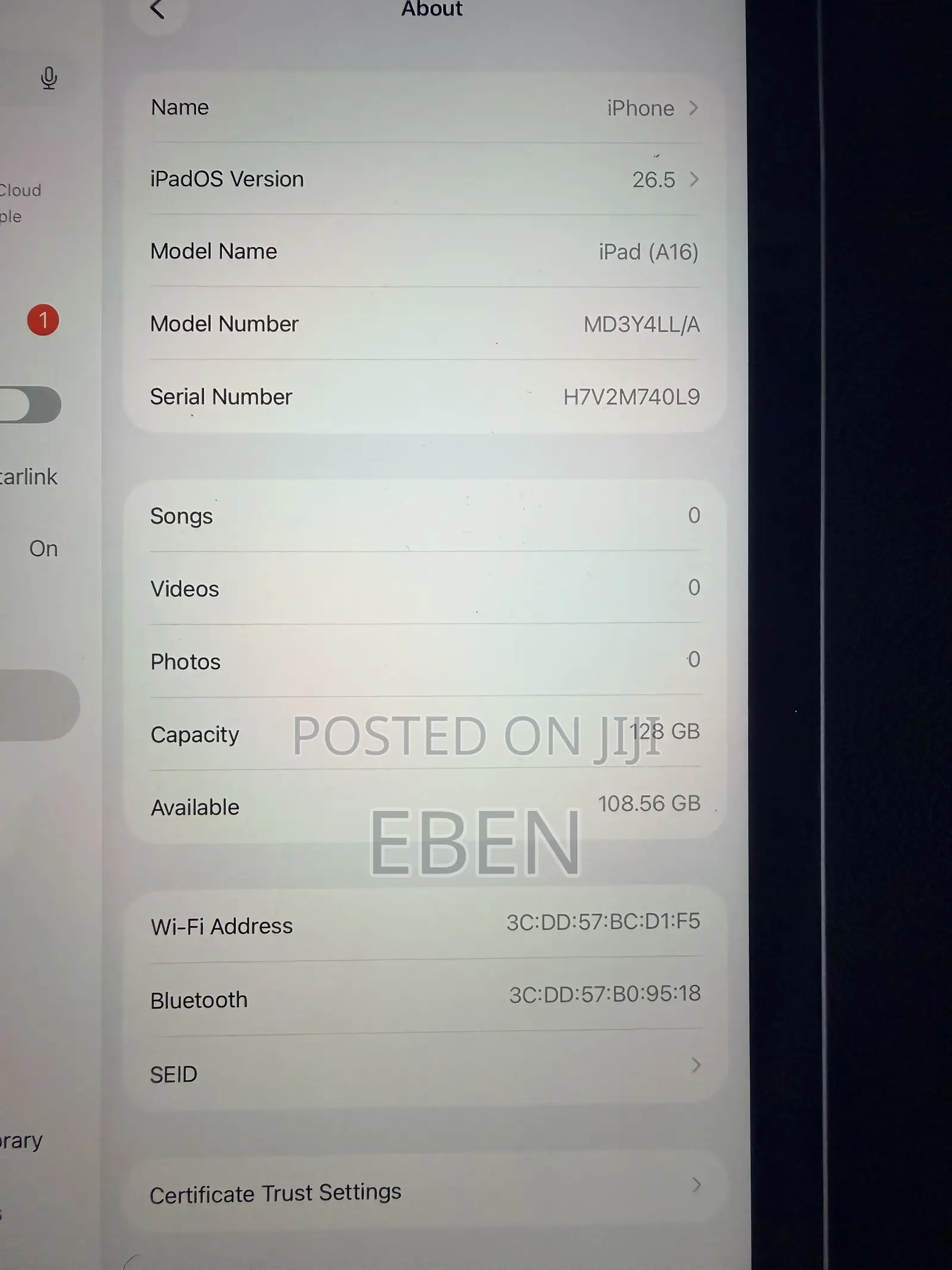 Apple iPad (2025) 128 GB Gray