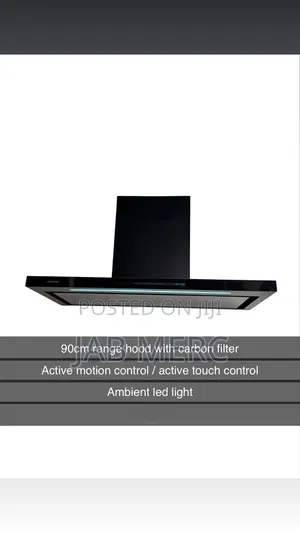 90cm T Shape Kitchen Extractor Hood Inbuilt Filters No Hole