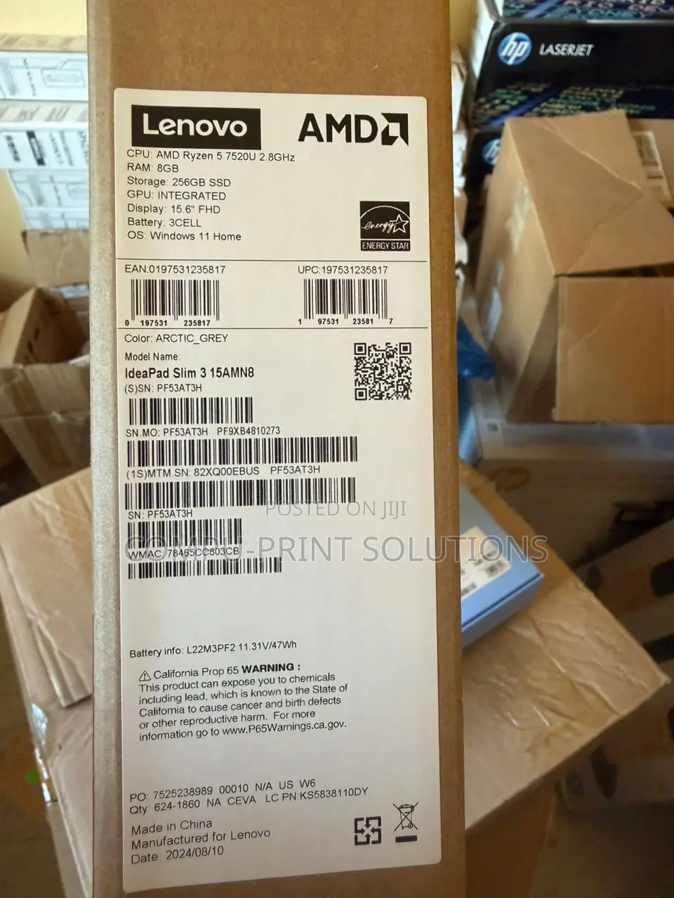 New Laptop Lenovo 8GB AMD Ryzen 5 SSD 256GB