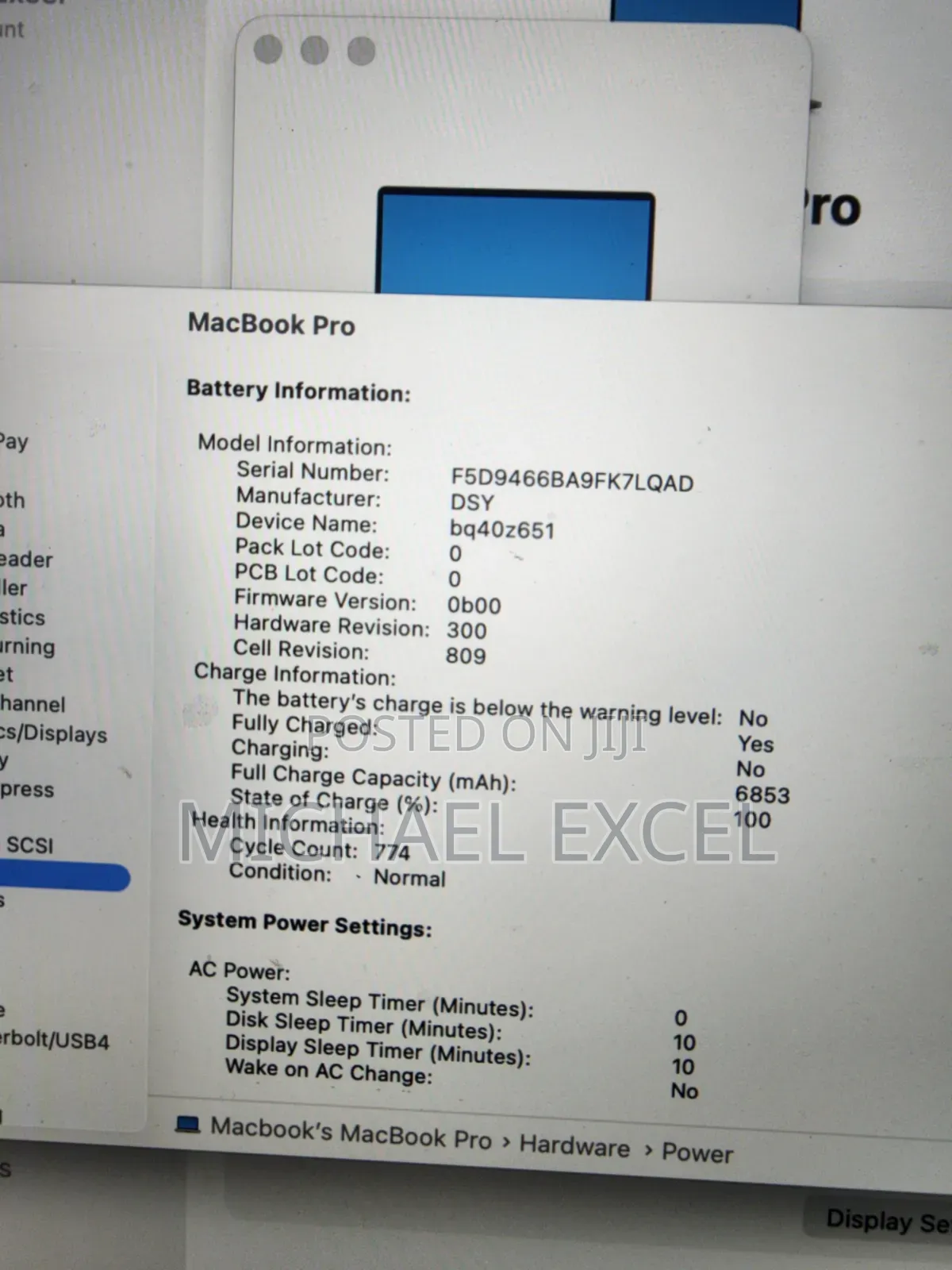 Laptop Apple MacBook Pro 2019 16GB Intel Core i7 SSD 512GB
