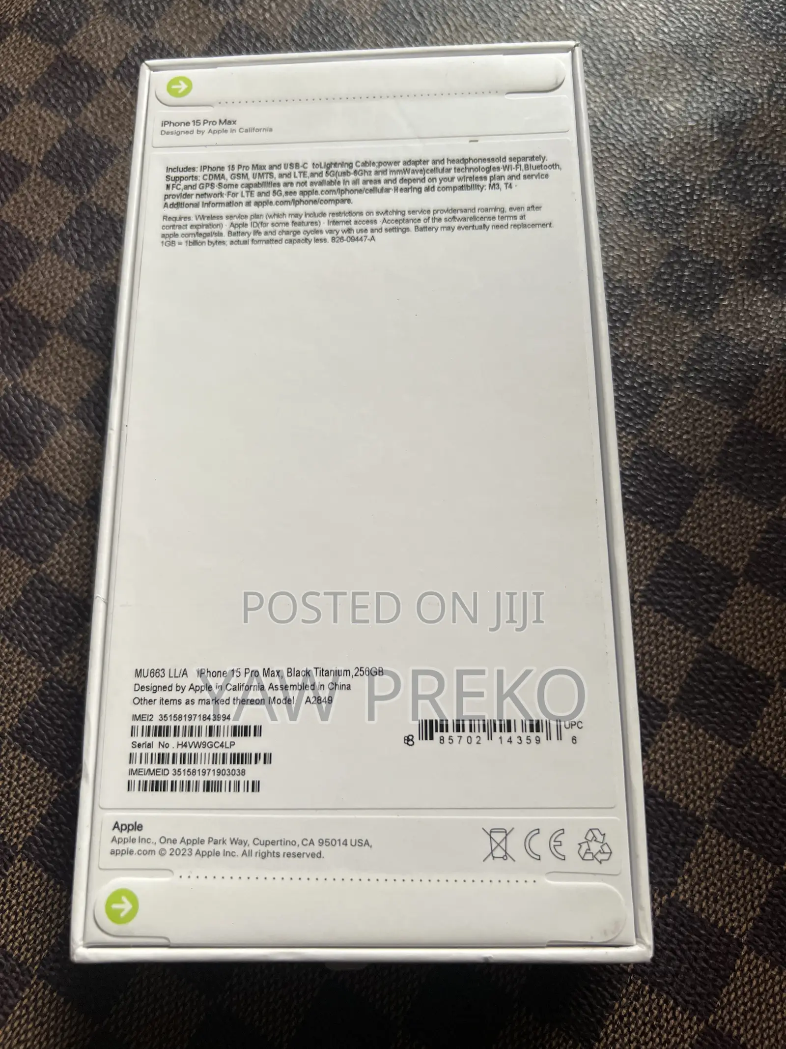 New Apple iPhone 15 Pro Max 256 GB Gray