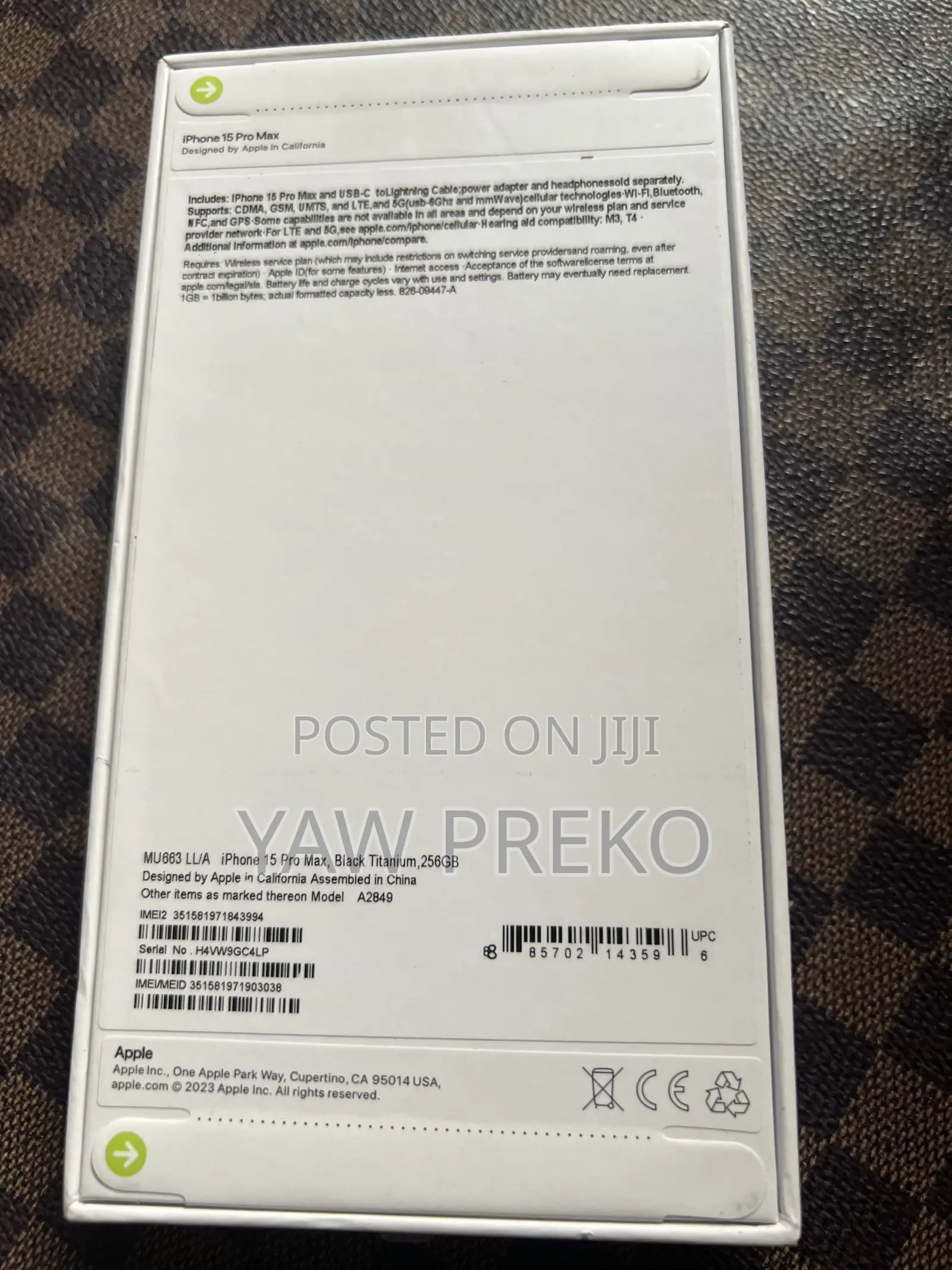New Apple iPhone 15 Pro Max 256 GB Gray
