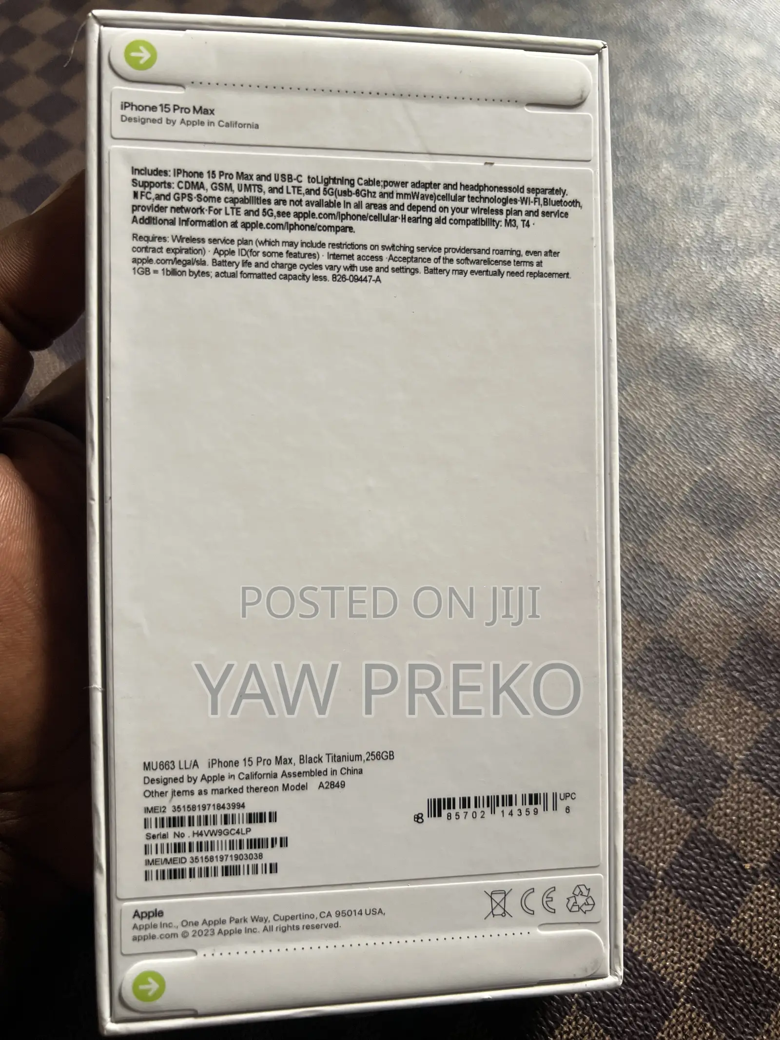 New Apple iPhone 15 Pro Max 256 GB Gray
