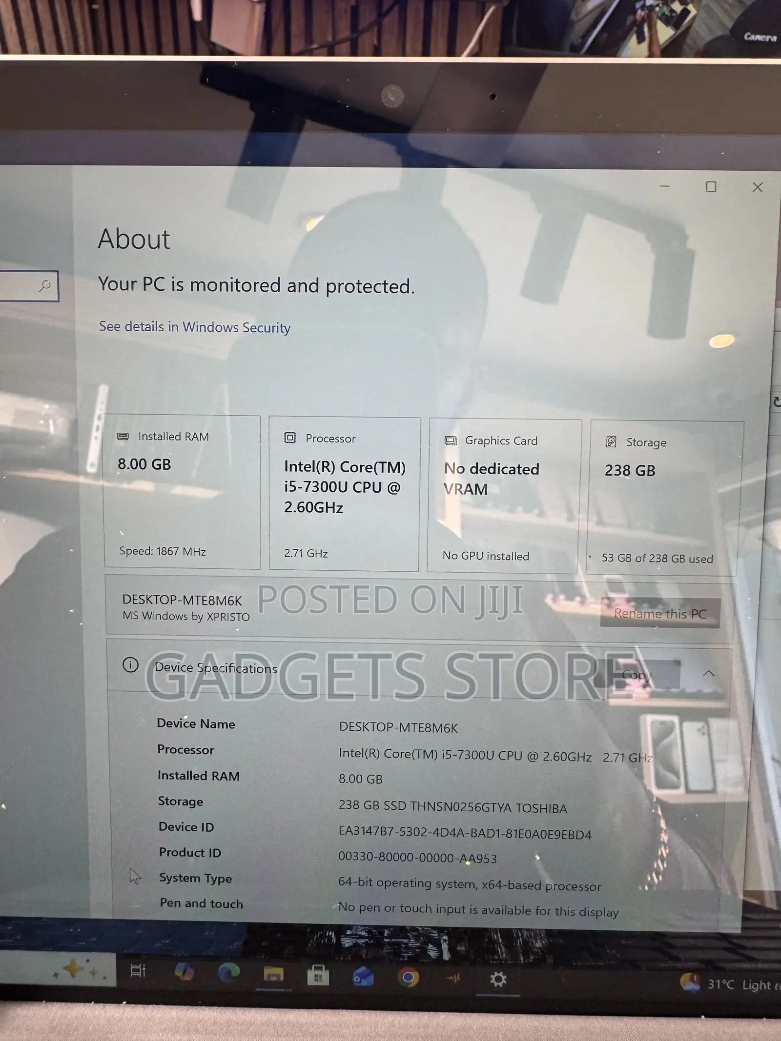 Laptop Microsoft Surface Pro 6 8GB Intel Core i5 SSD 256GB