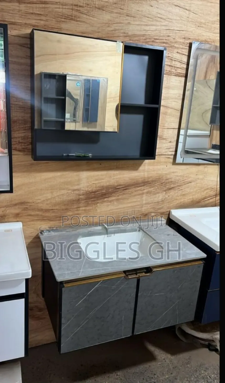 Cabinet Basin With Mirror - 80cm