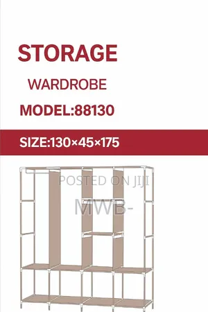 8 Section Fabric Wardrobe