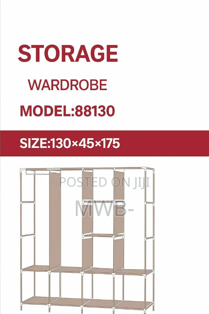 8 Section Fabric Wardrobe