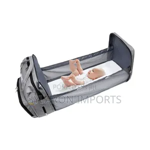 Travel Baby Bag With Foldable Crib Changing Station