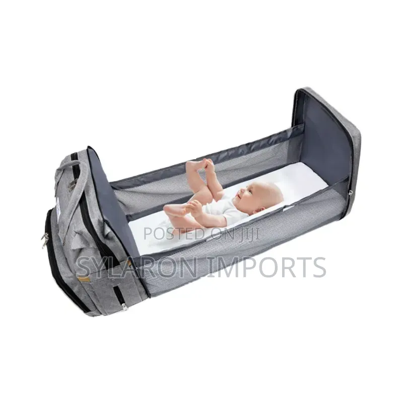 Travel Baby Bag With Foldable Crib Changing Station