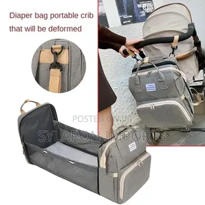 Travel Baby Bag With Foldable Crib Changing Station