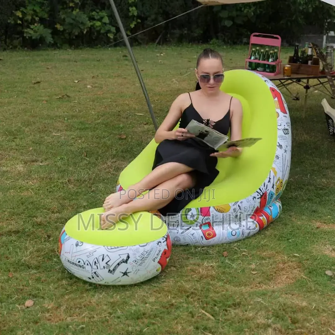 Inflatable Sofa With Foot Rest With Design