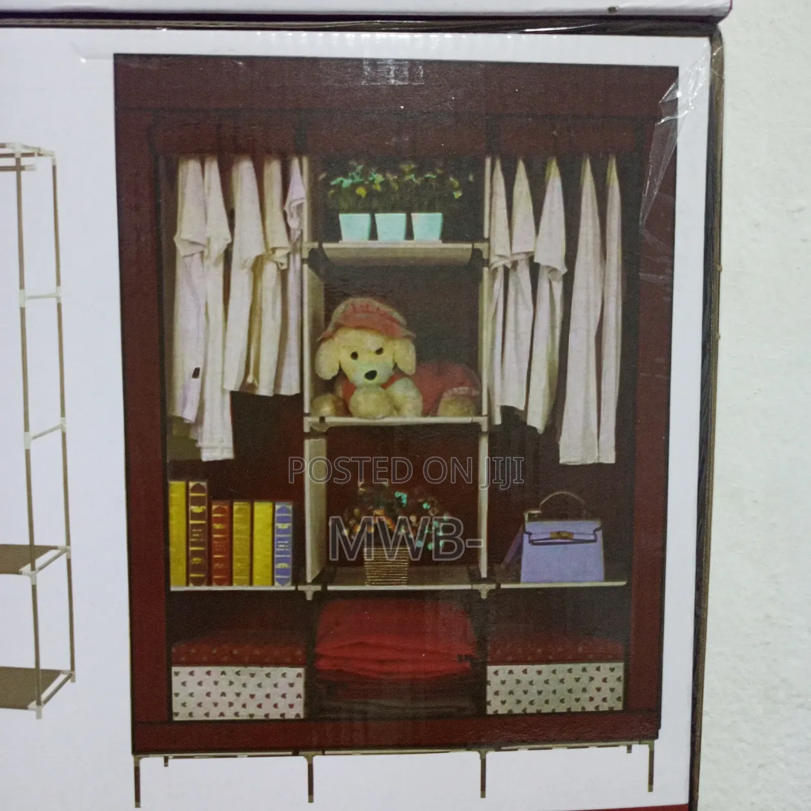 8 Section Fabric Wardrobe