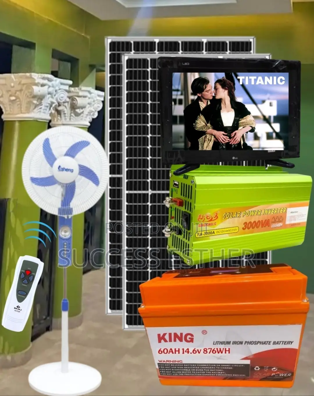 Lg Tv + Fan + Complete Solar Lithium Solar Generator Promo!