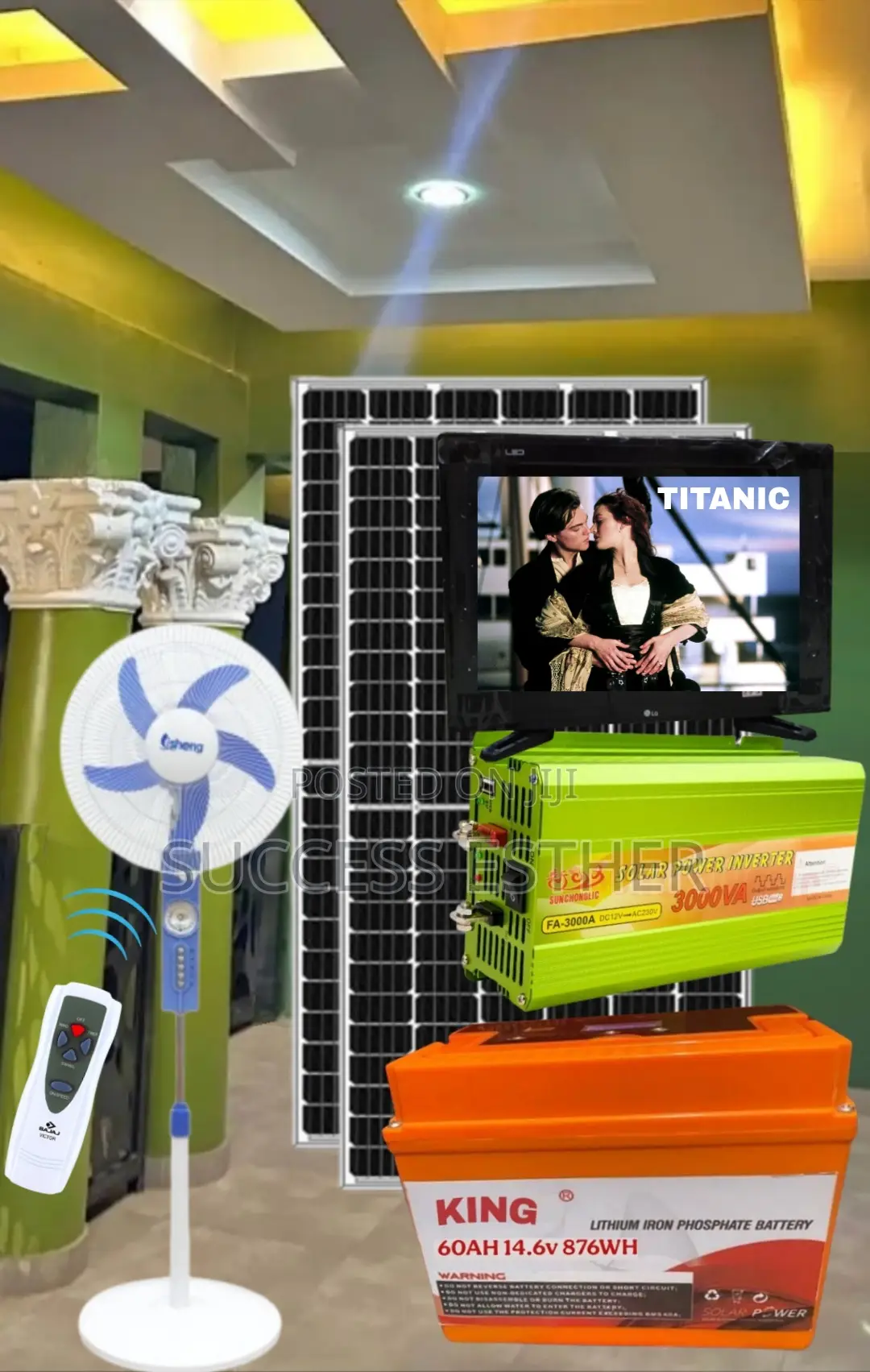 Lg Tv + Fan + Complete Solar Lithium Solar Generator Promo!