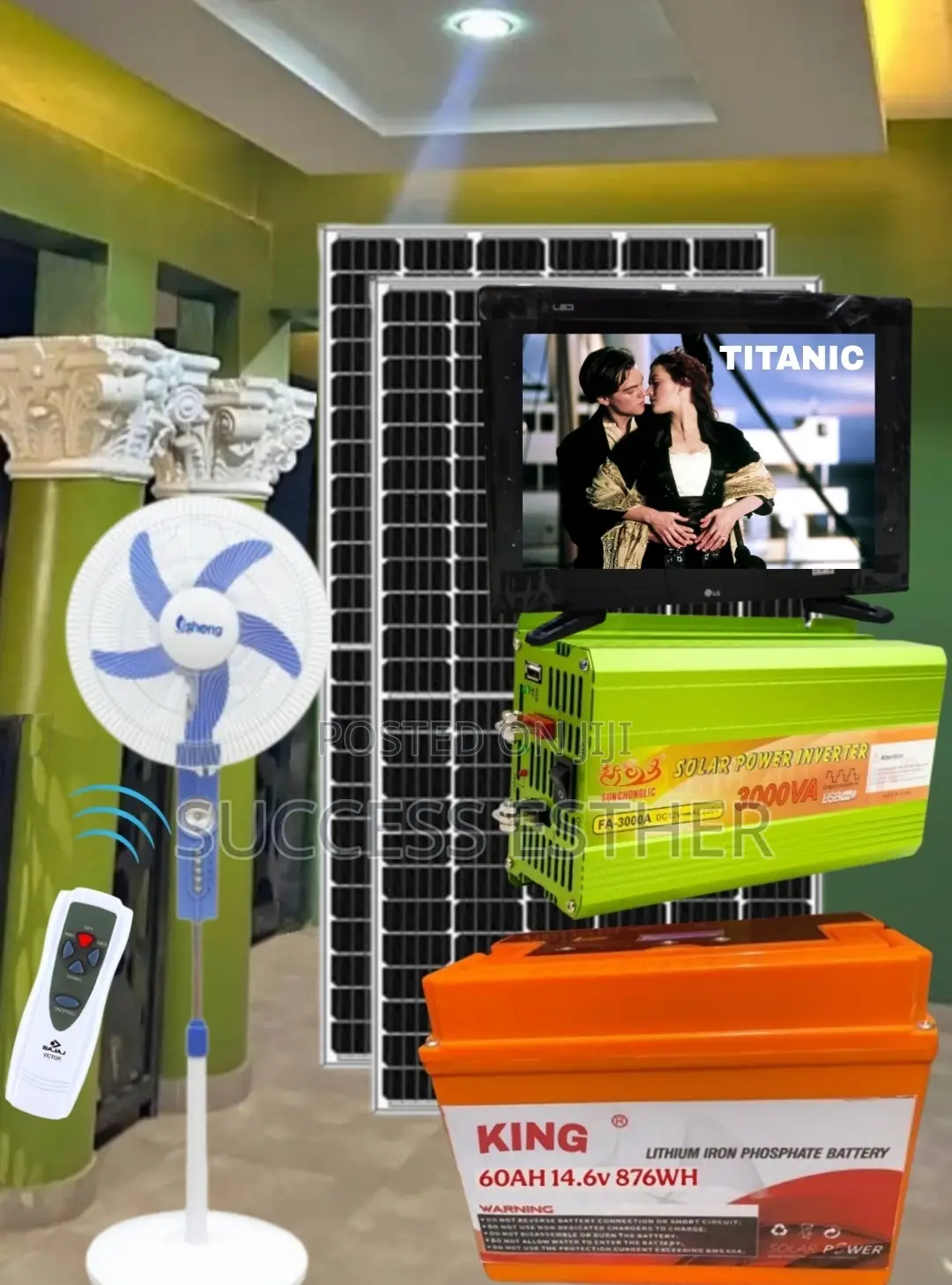 Lg Tv + Fan + Complete Solar Lithium Solar Generator Promo!