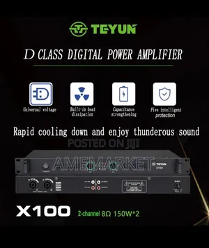 Teyun X100 Professional Power Amplifier Dual Channel