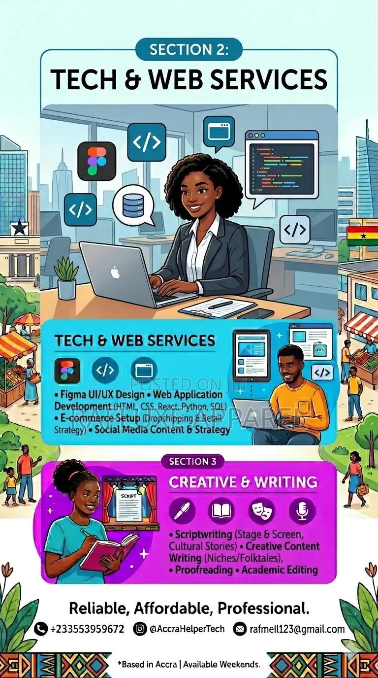 Professional Weekend Services – Tech, Child Care Writing