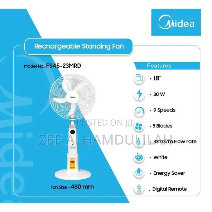Midea Rechargeable Fan